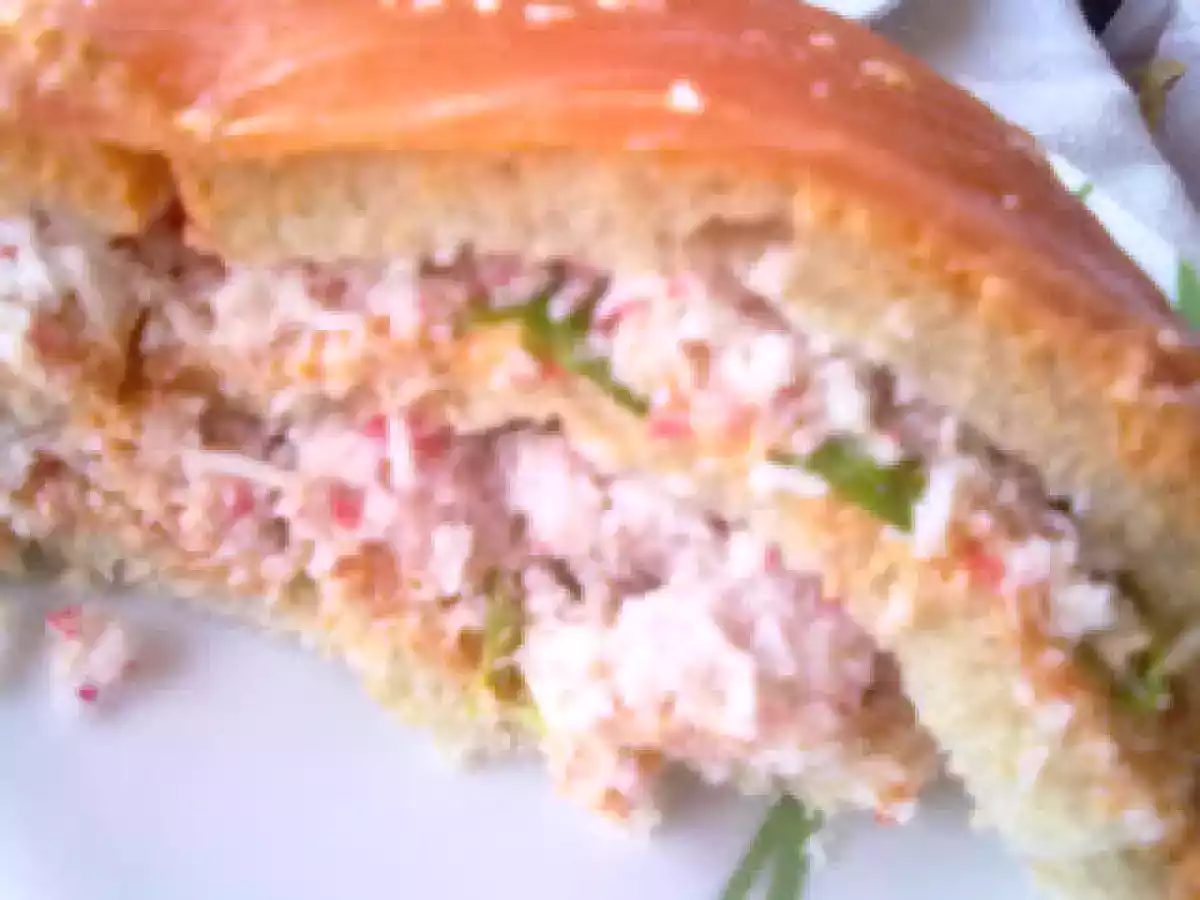 Pastel frio de salmón y gambas