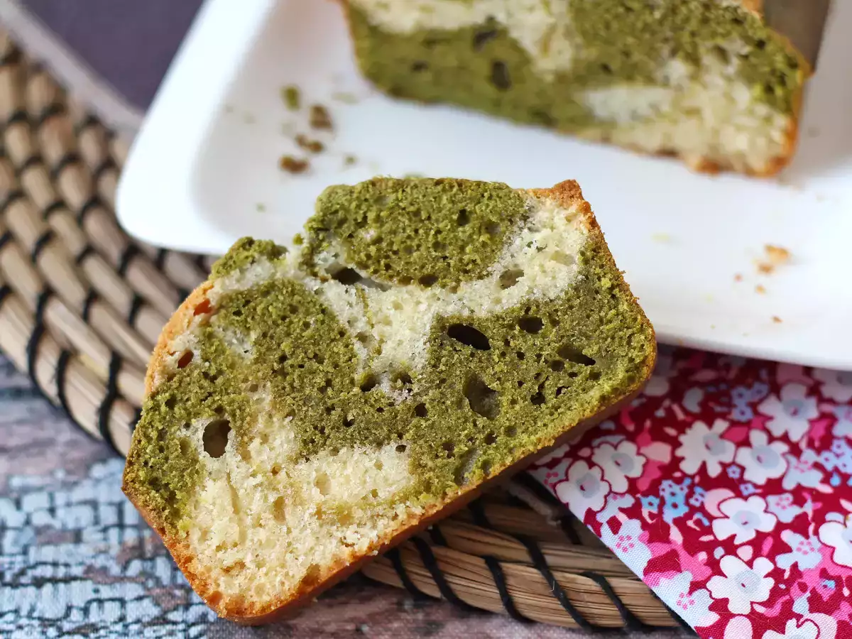 Pastel marmolado de té matcha - foto 5