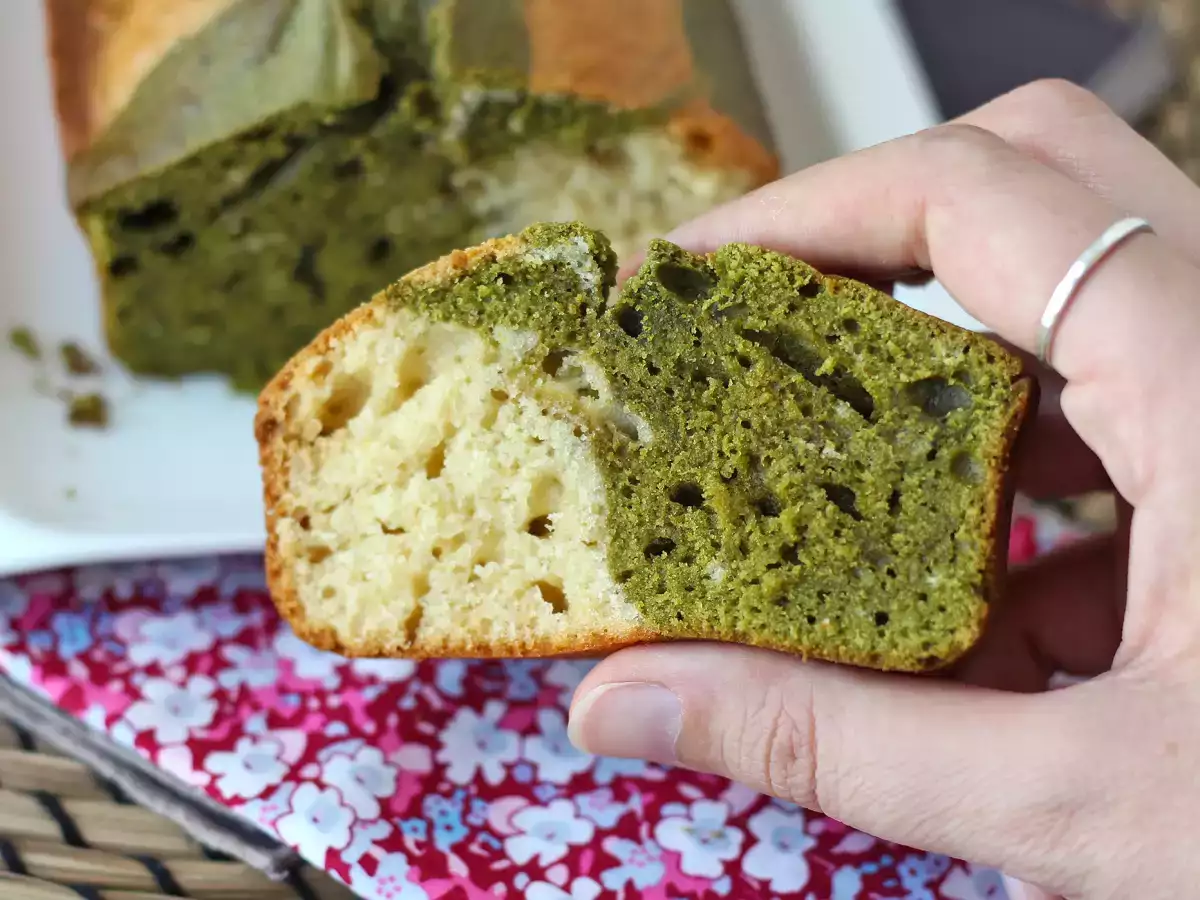 Pastel marmolado de té matcha - foto 7