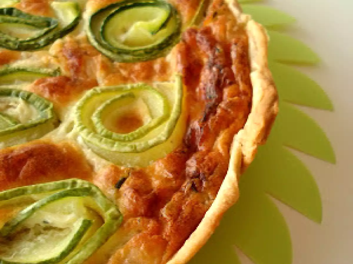 Pastel salado de calabacín y queso