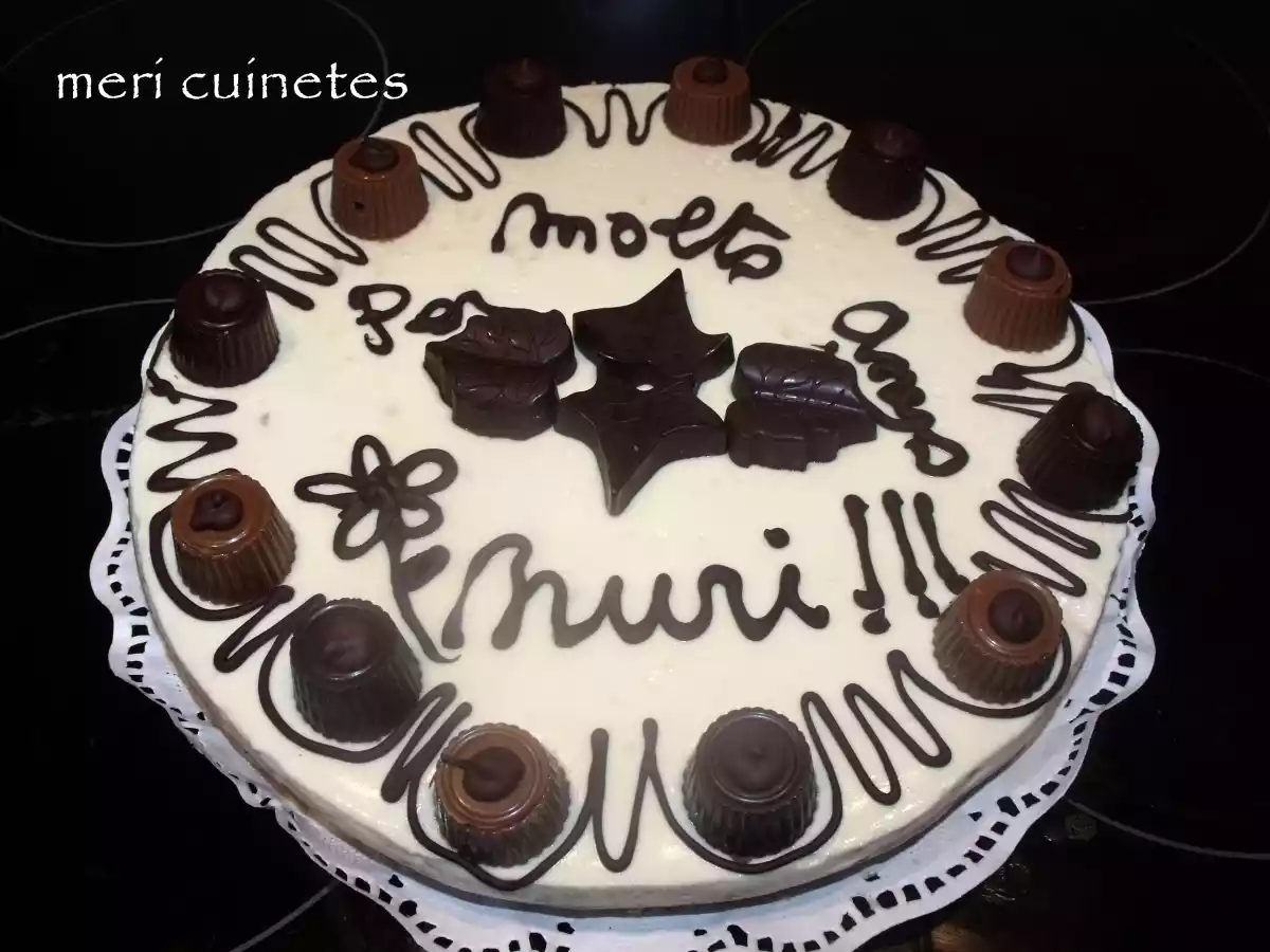 Pastel tres chocolates para cumpleaños