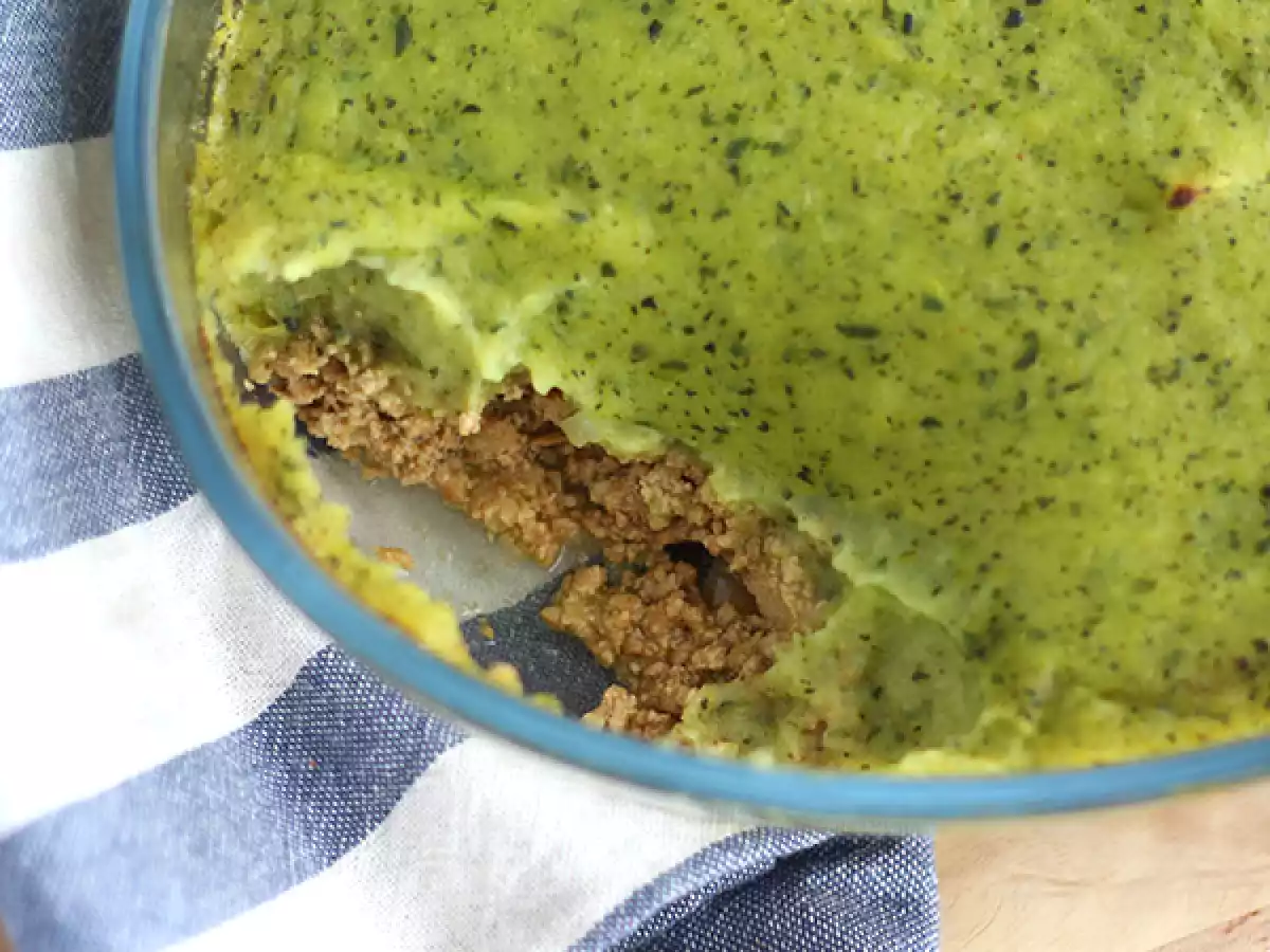 Pastel vegano de tofu, calabacín y patatas - foto 2