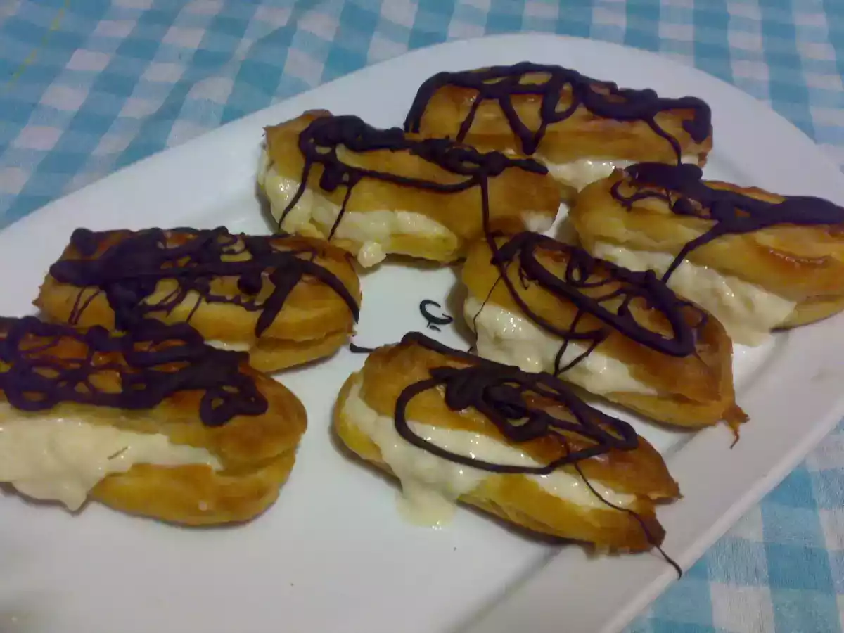 Pastelitos de nata con pasta choux - foto 3