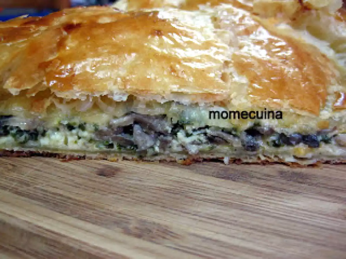 Pastís salat de Xampinyons -Tarta salada de champiñones