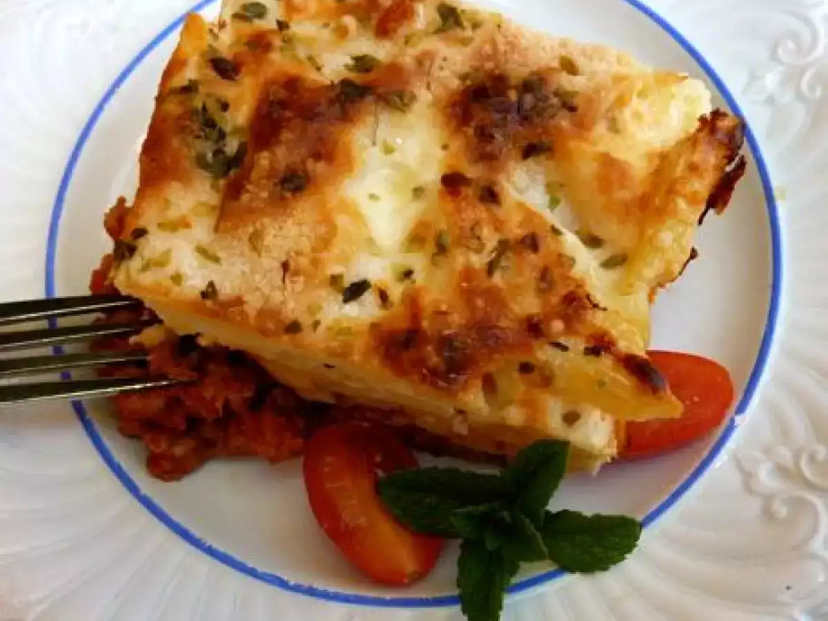 Pastítsio griego con feta y parmesano - foto 2