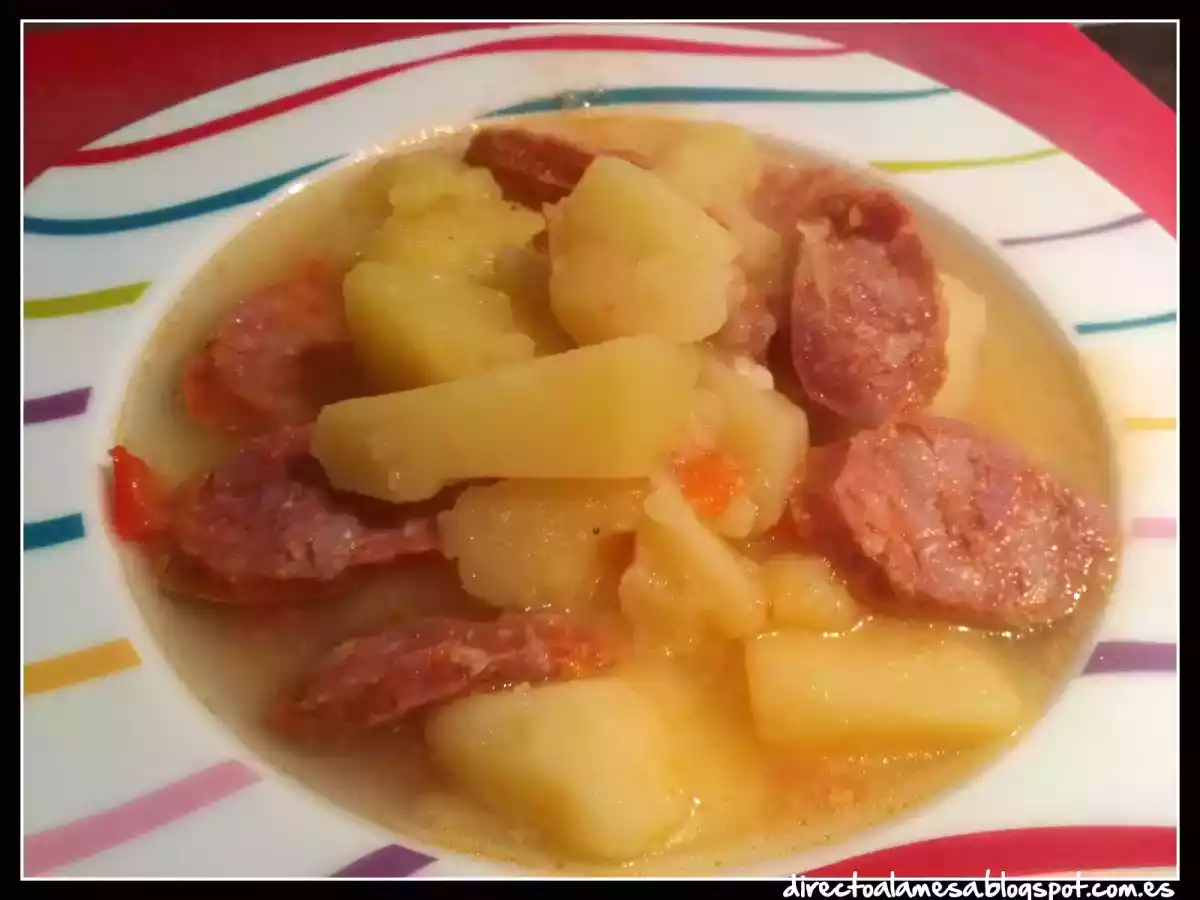 Patatas a la riojana en olla express