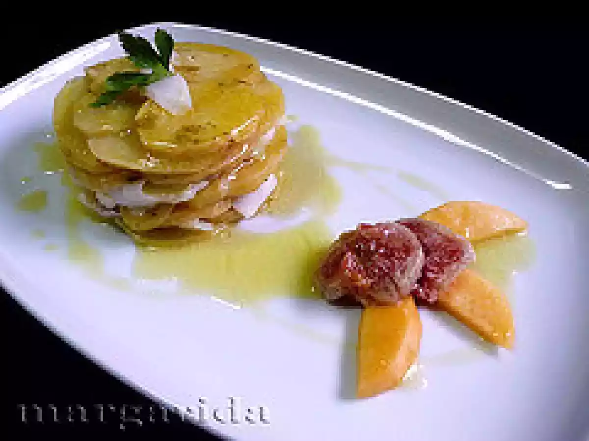 Patatas al ajo cabañil con bacalao