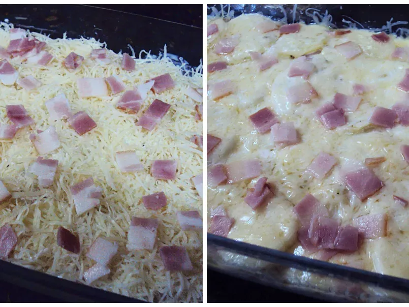 Patatas al graten con queso y bacon - foto 4