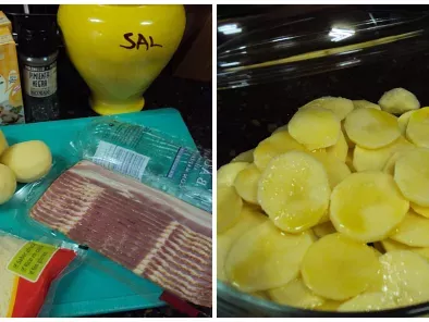 Patatas al graten con queso y bacon - foto 2