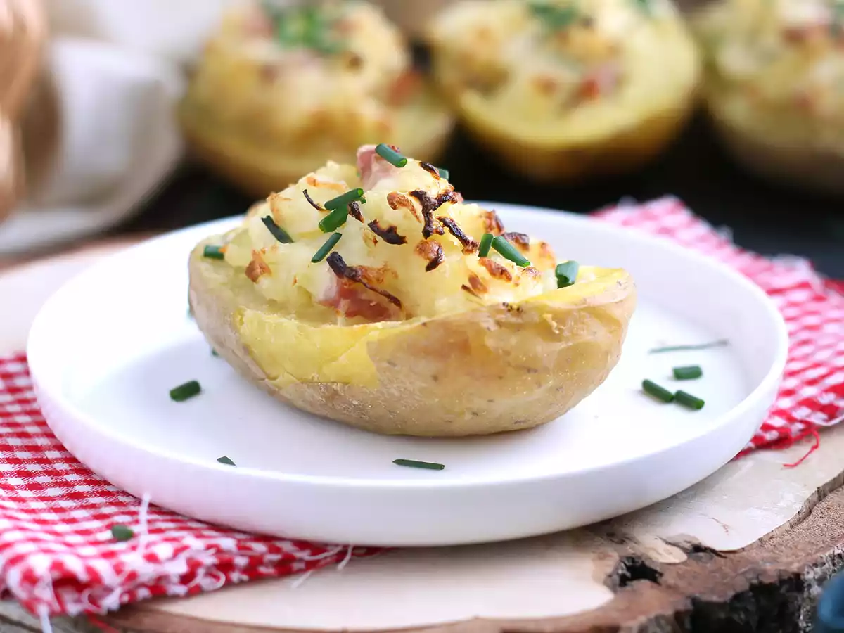 Patatas asadas con bacon y queso - foto 3