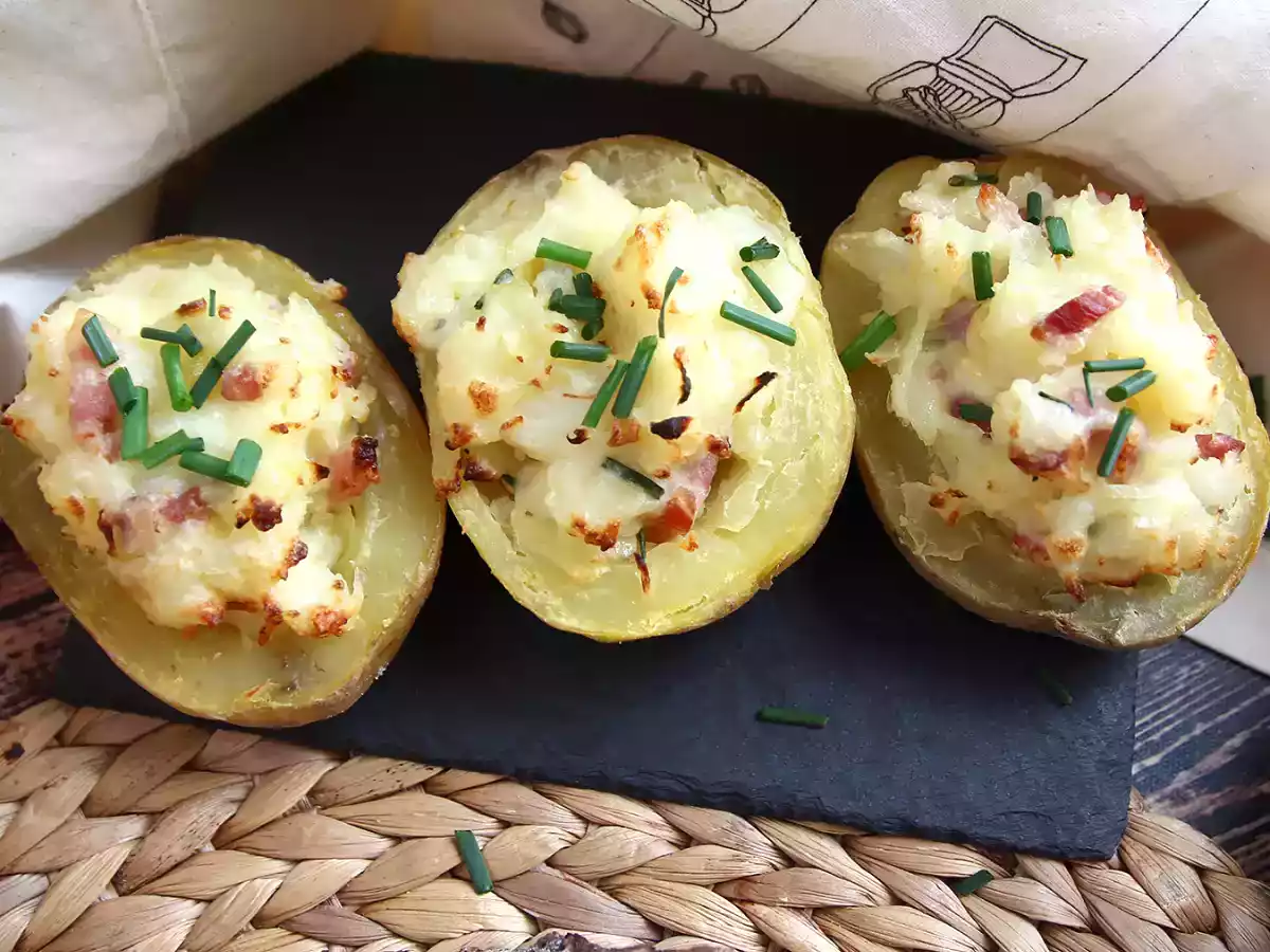 Patatas asadas con bacon y queso - foto 5