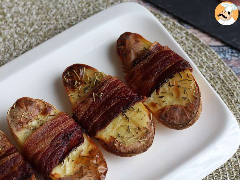 Patatas asadas envueltas en bacon, foto 1