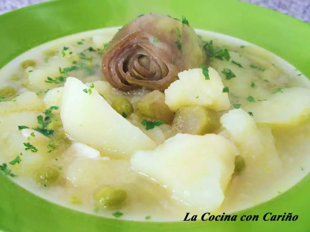 Patatas con Alcauciles