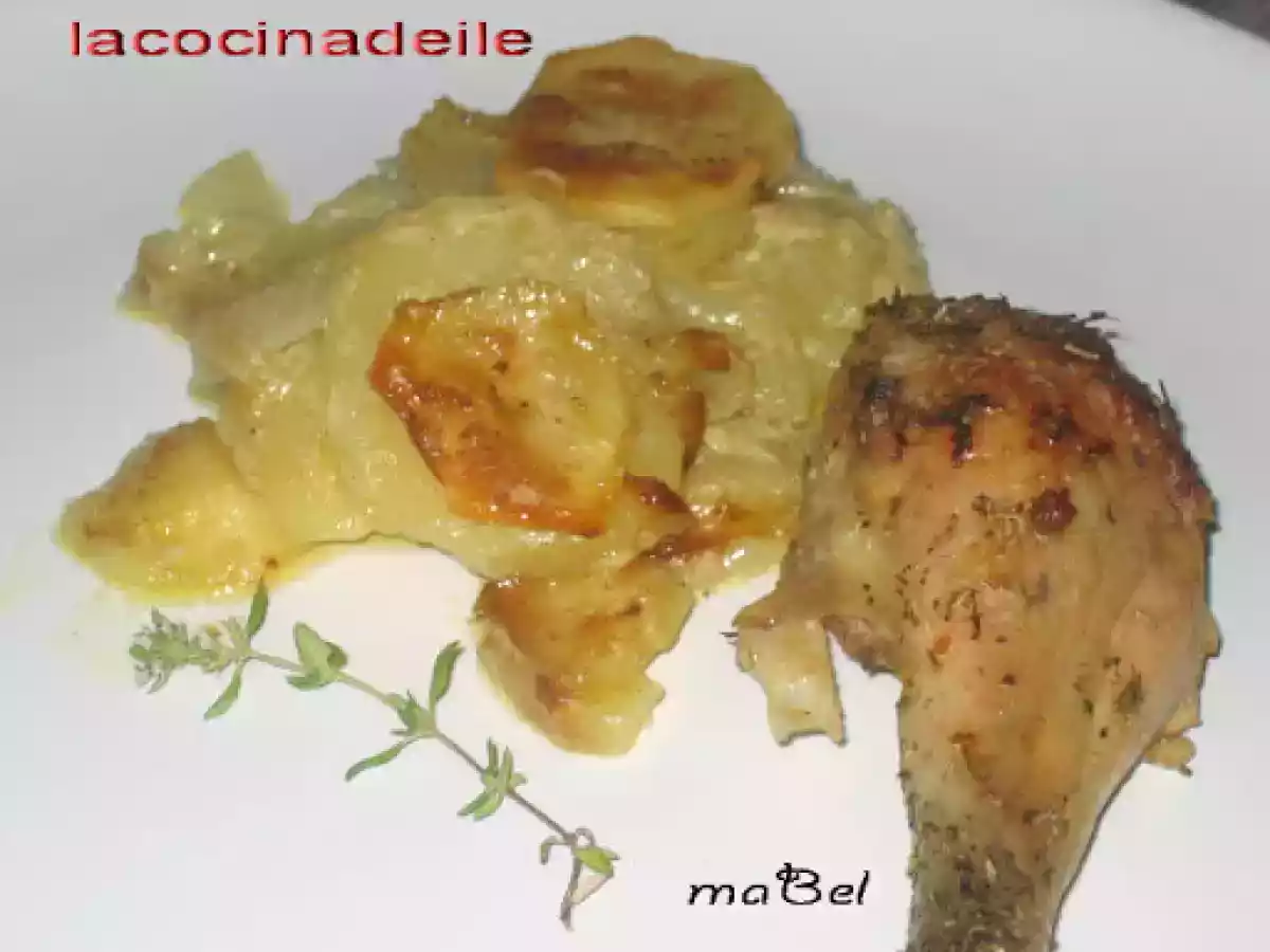 Patatas con leche de coco