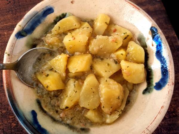 PATATAS CON MAJADO DE ALMENDRAS {RECETA VEGANA}