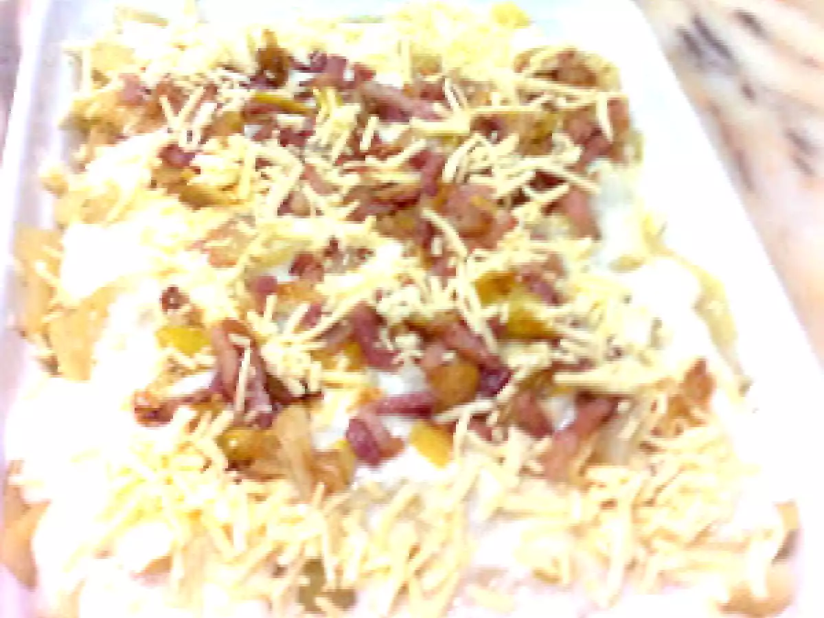 Patatas con puerros y bechamel