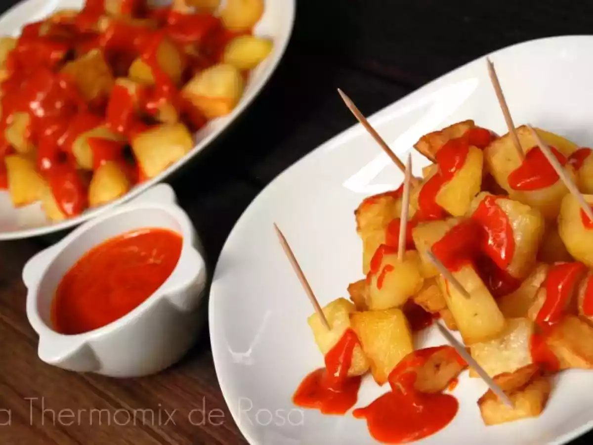 Patatas confitadas con Salsa Brava