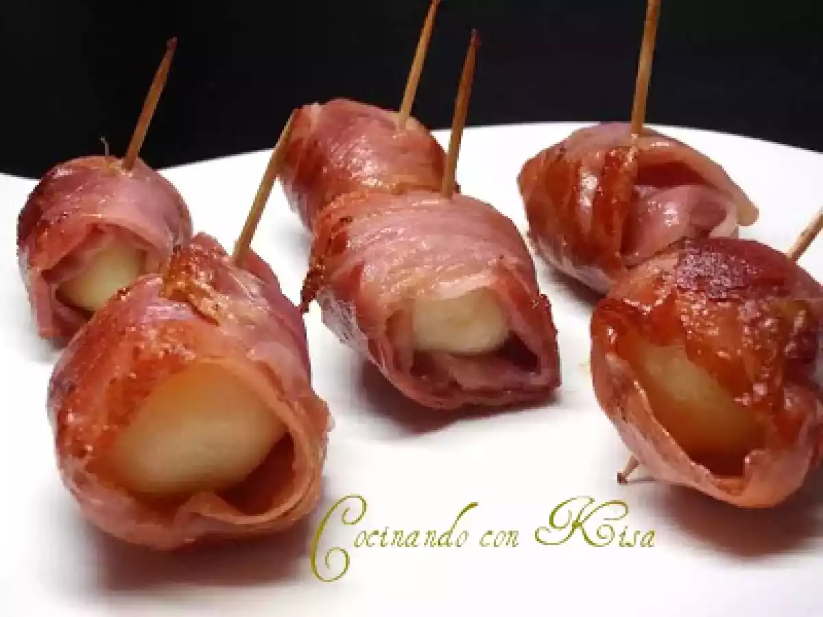 Patatas envueltas en jamon serrano