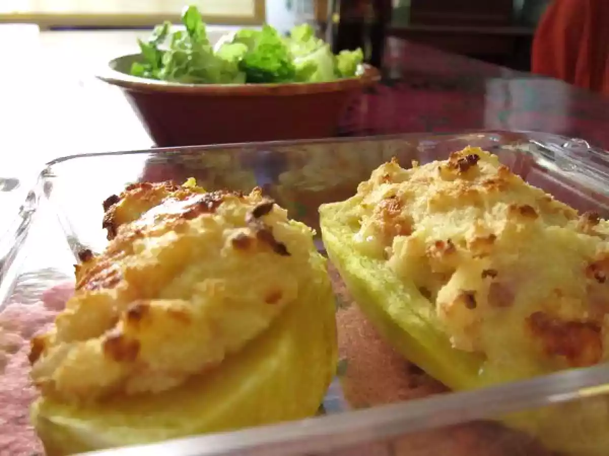 Patatas gratinadas con jamón dulce y queso emmental. - foto 9