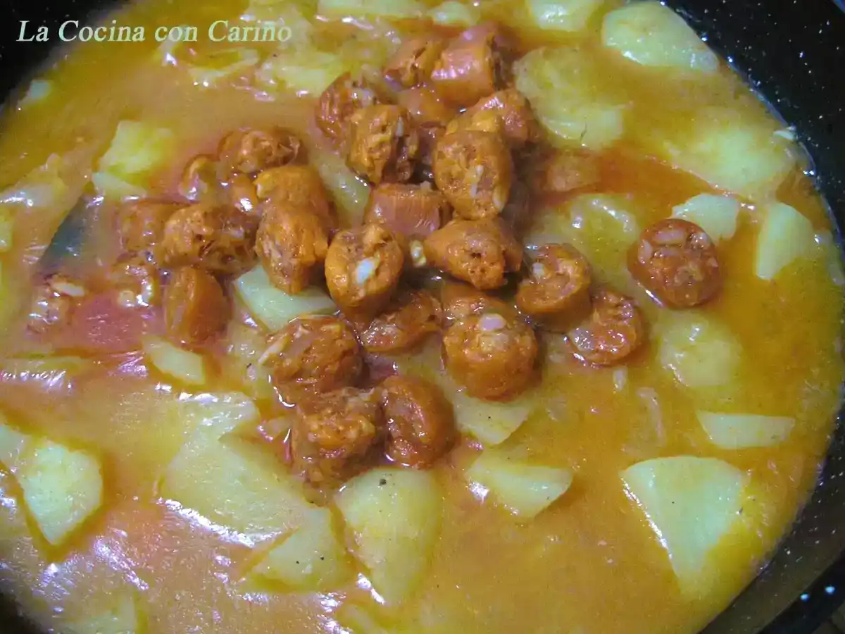 Patatas guisadas con Chistorra - foto 6