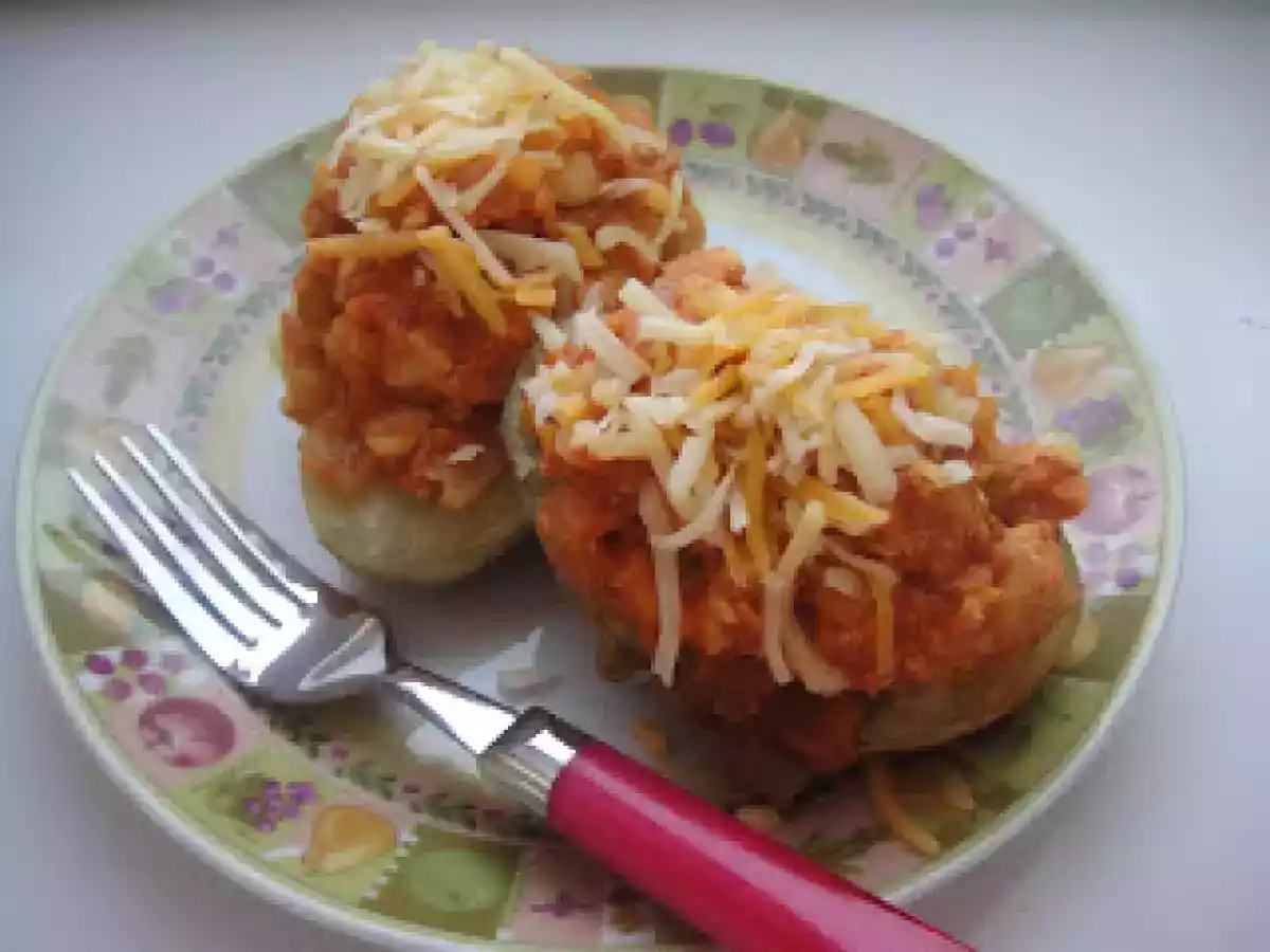 Patatas rellenas con pollo