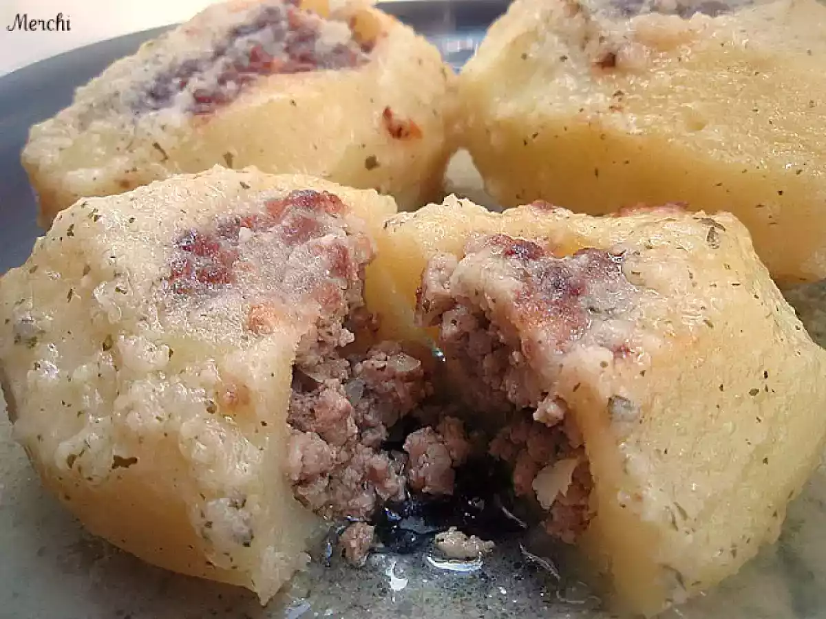 Patatas rellenas de carne en salsa de puerros - foto 4