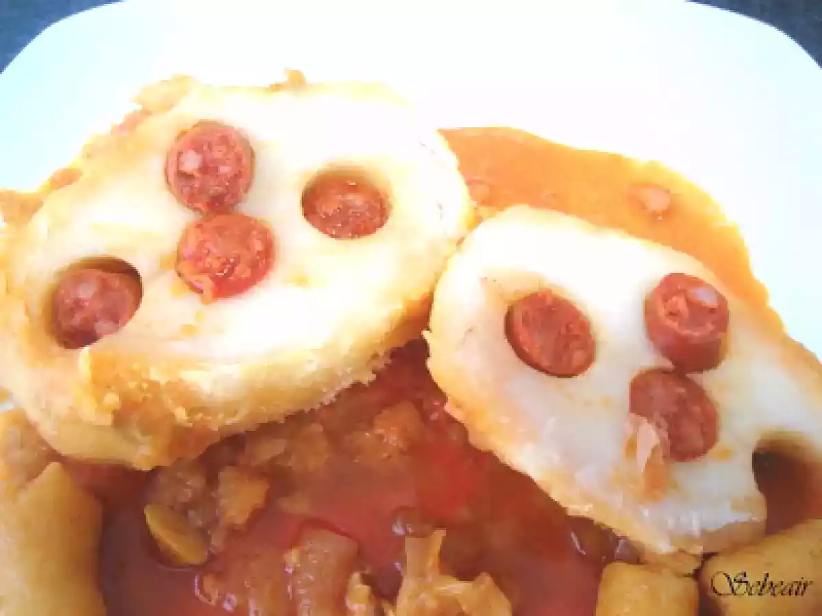 PATATAS RELLENAS DE CHISTORRA EN SALSA (fussioncook) - foto 2