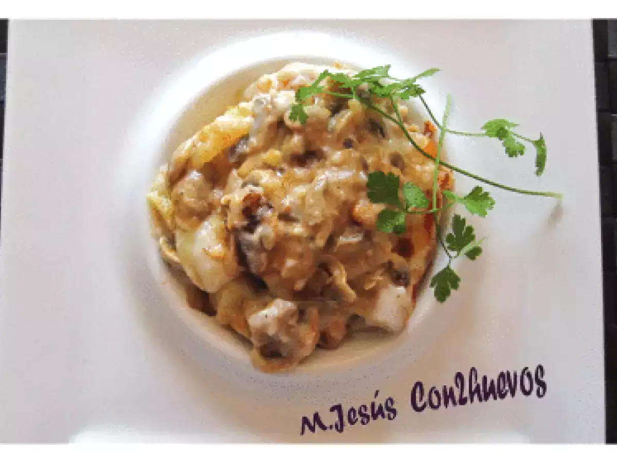 PATATAS Y CHAMPIÑONES GRATINADOS - foto 2