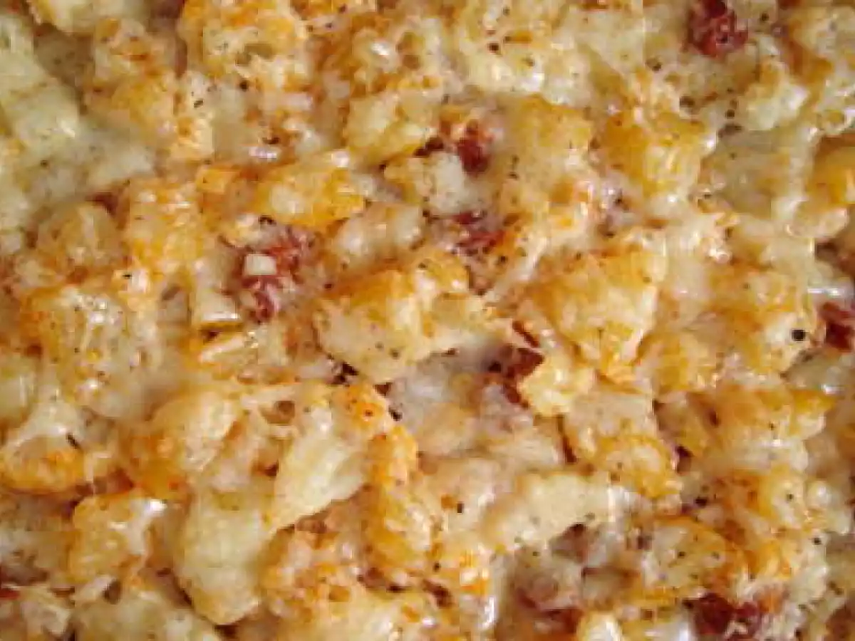 Patatas y coliflor gratinada