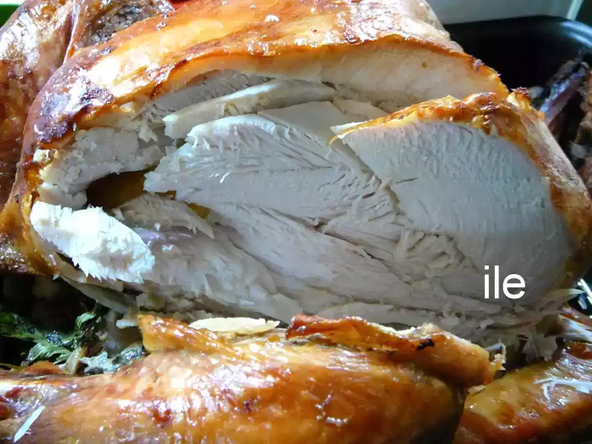 Pavita al horno en la Nochebuena