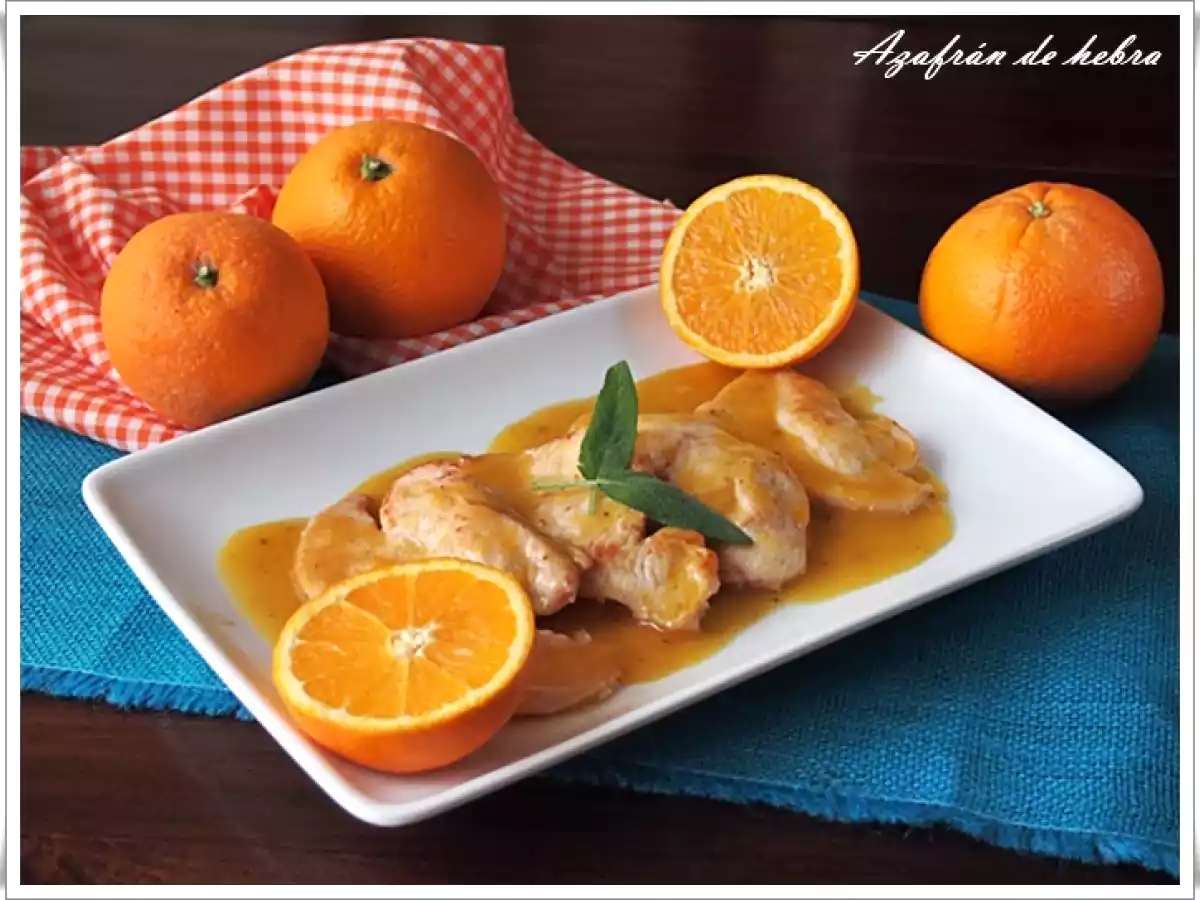 Pavo en salsa de naranja y salvia