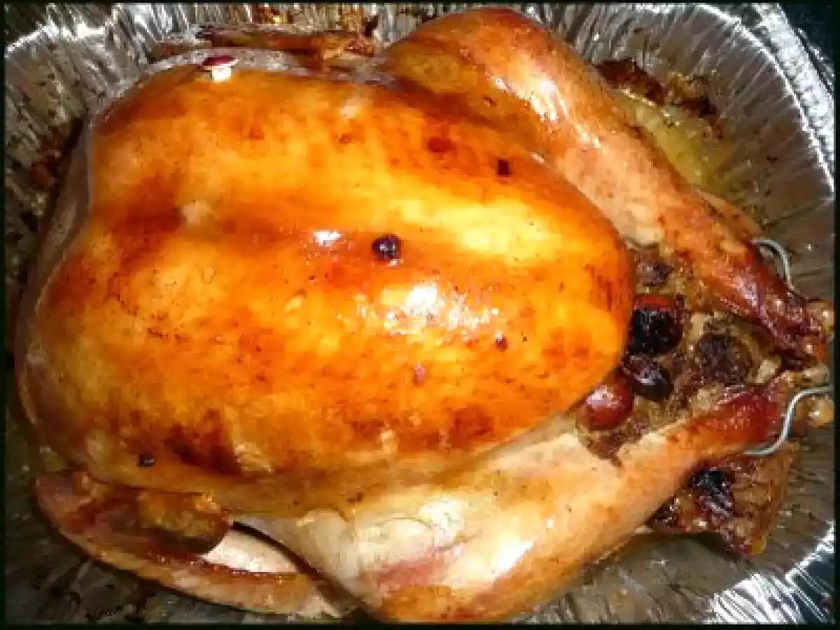 Pavo relleno al horno