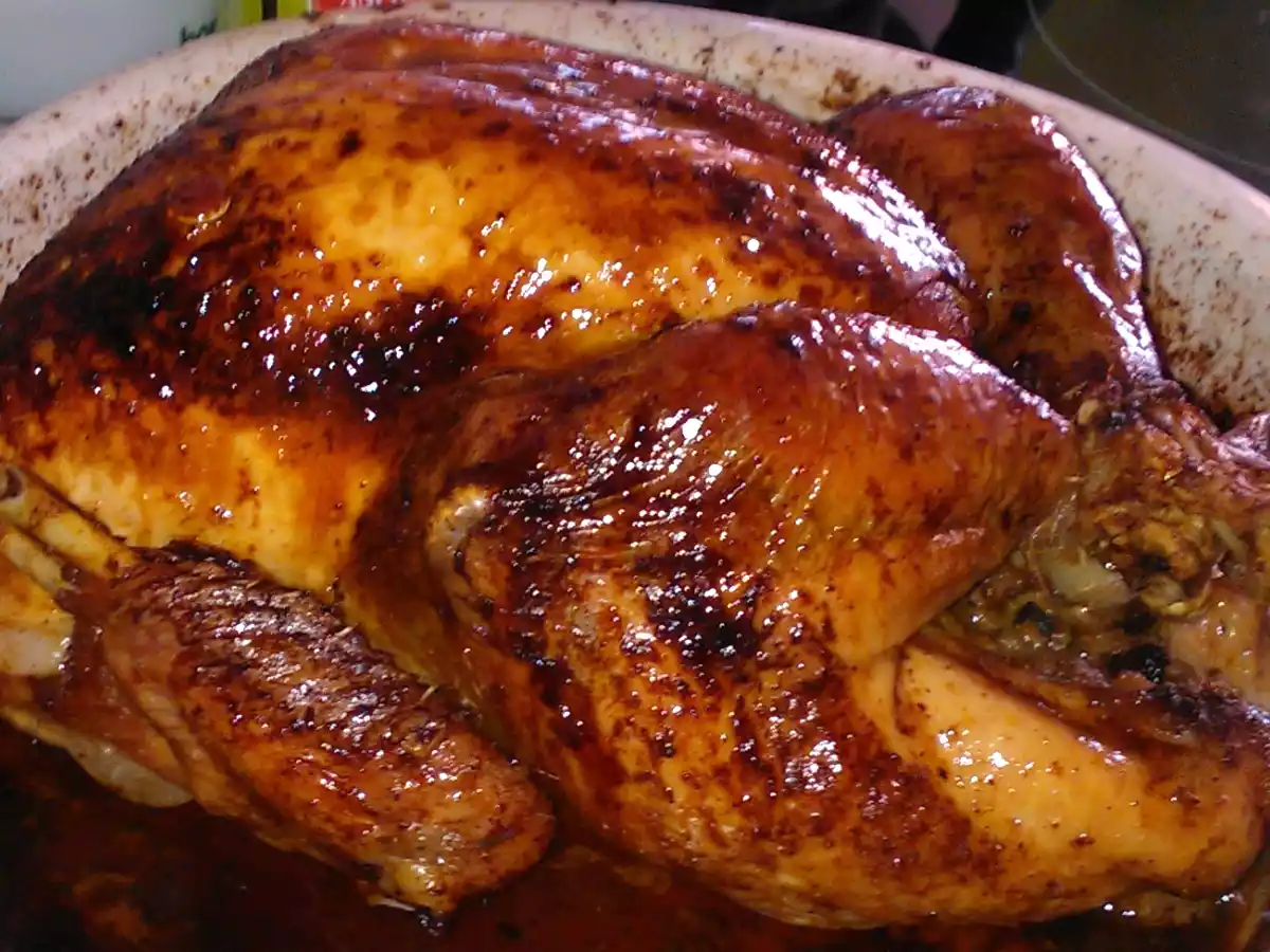 Pavo relleno con salsa de manzana