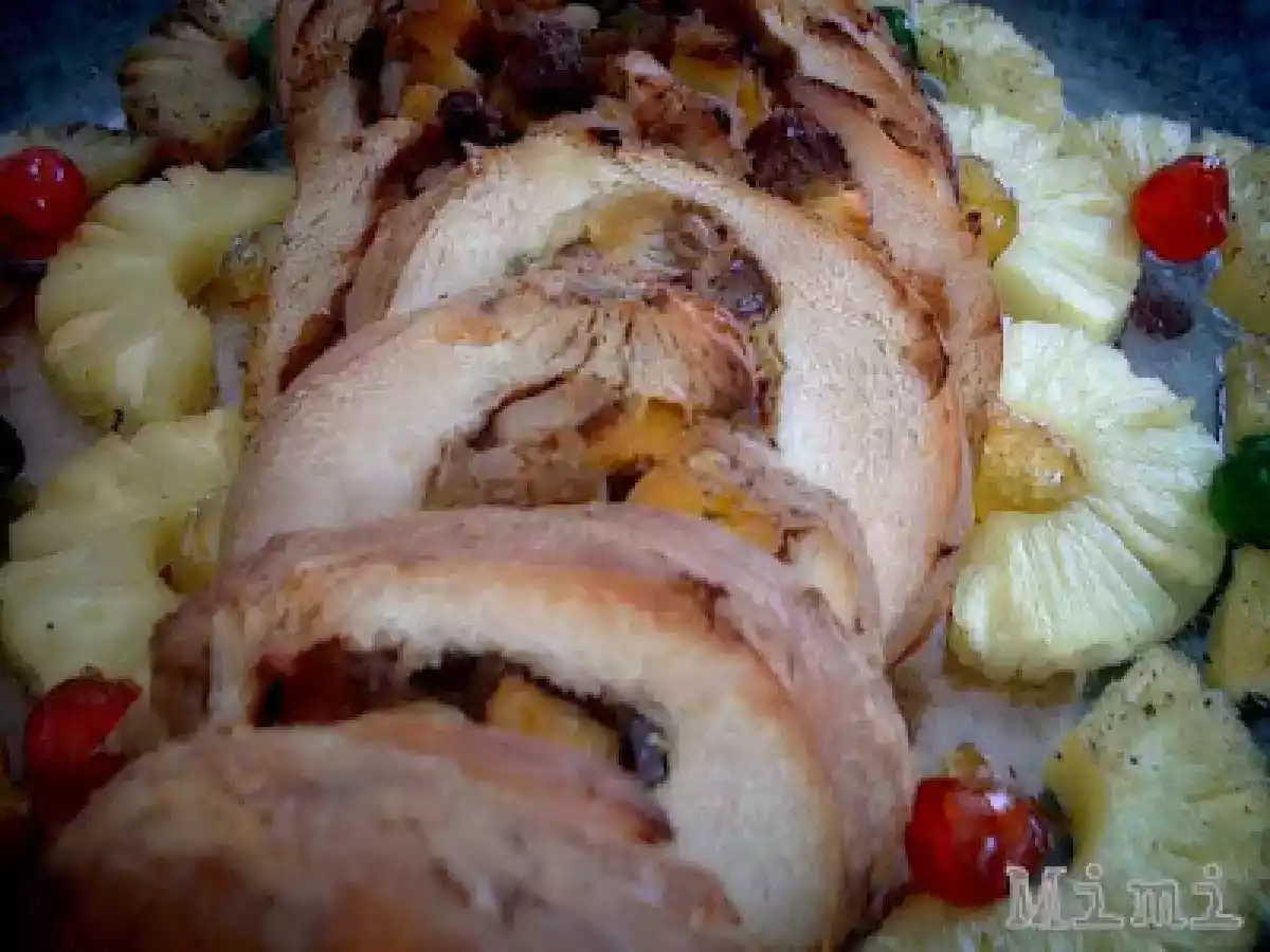 Pechuga de Pavo rellena de frutos al Jerez