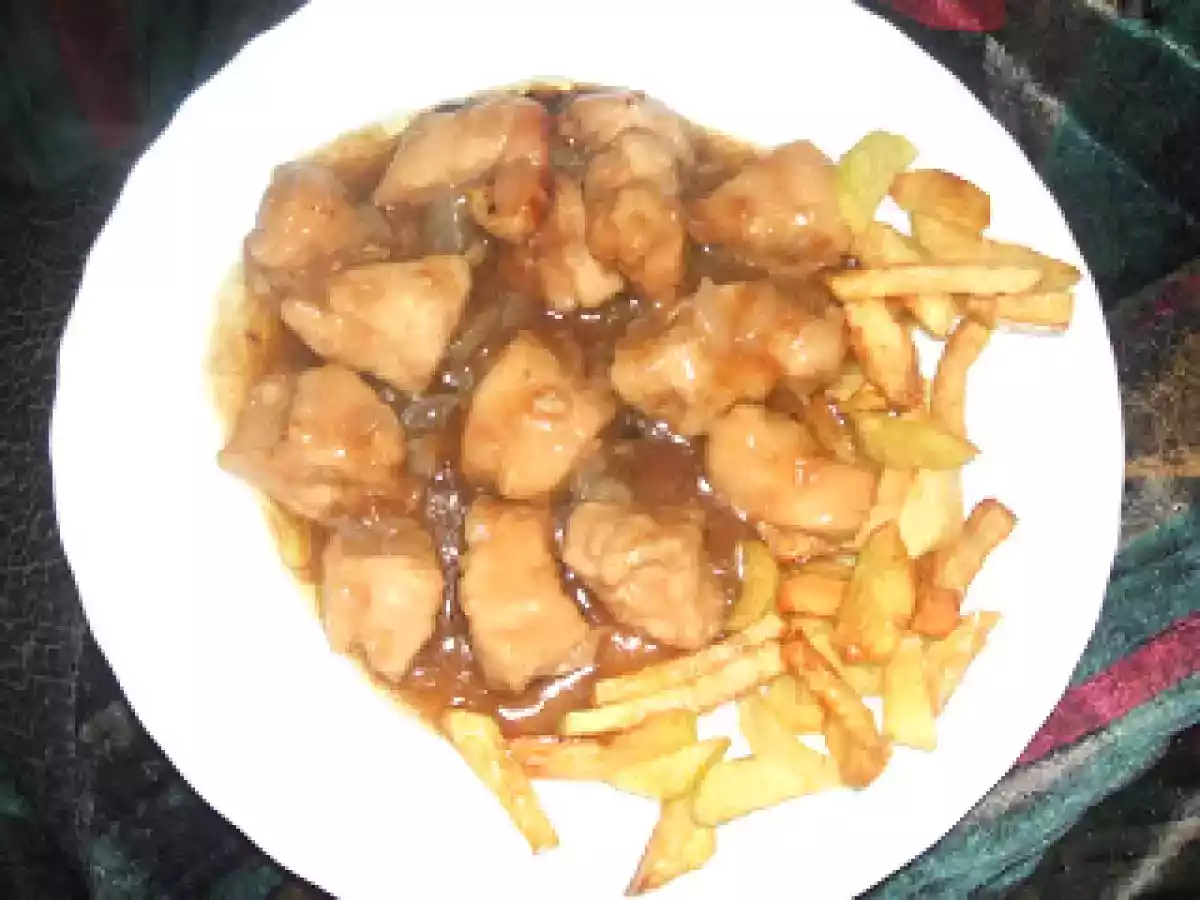 Pechuga de pollo a la salsa de cola y miel (y mi premio)