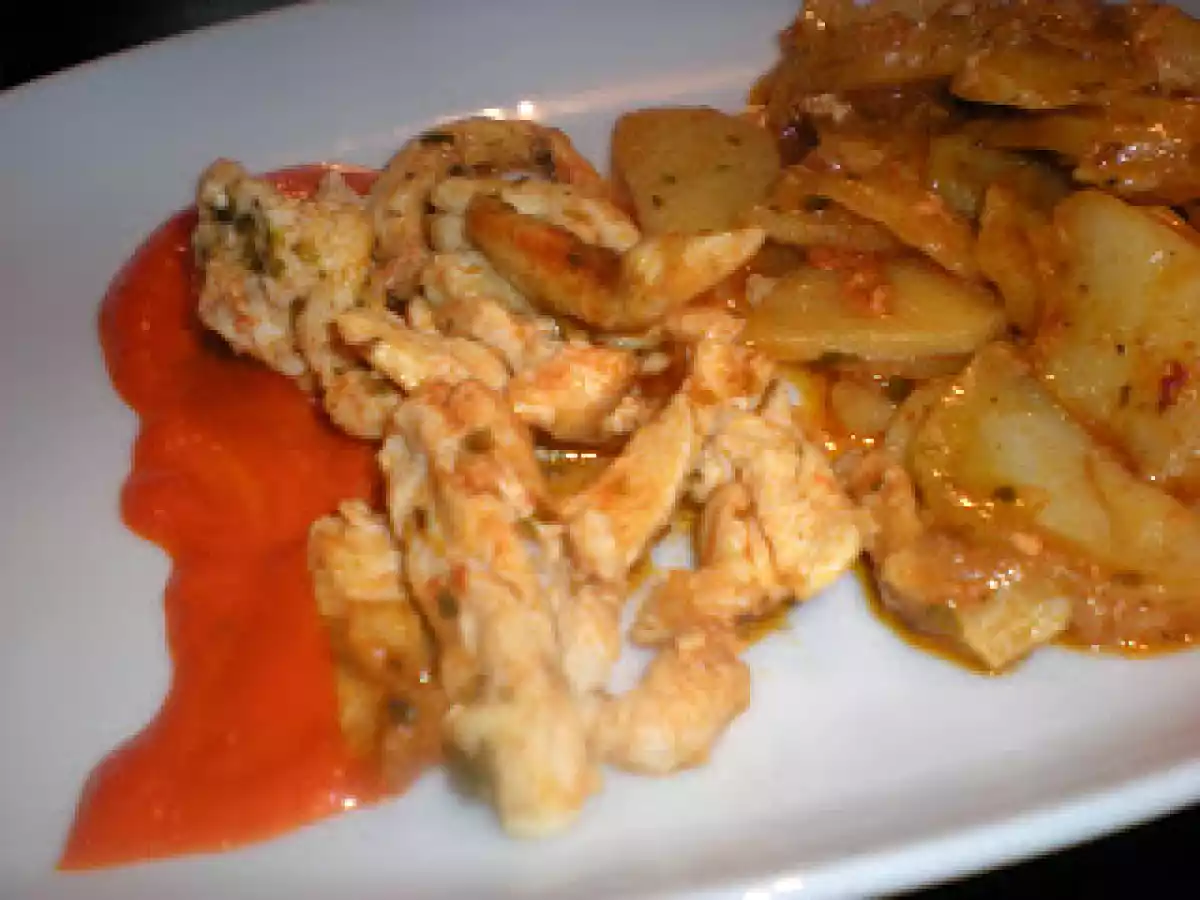 Pechuga de pollo con patatas adobadas - foto 2