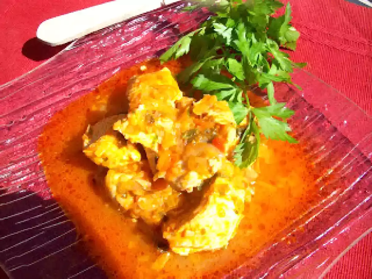 Pechuga de pollo en adobo y salsa de cebolla en Thermomix - foto 2