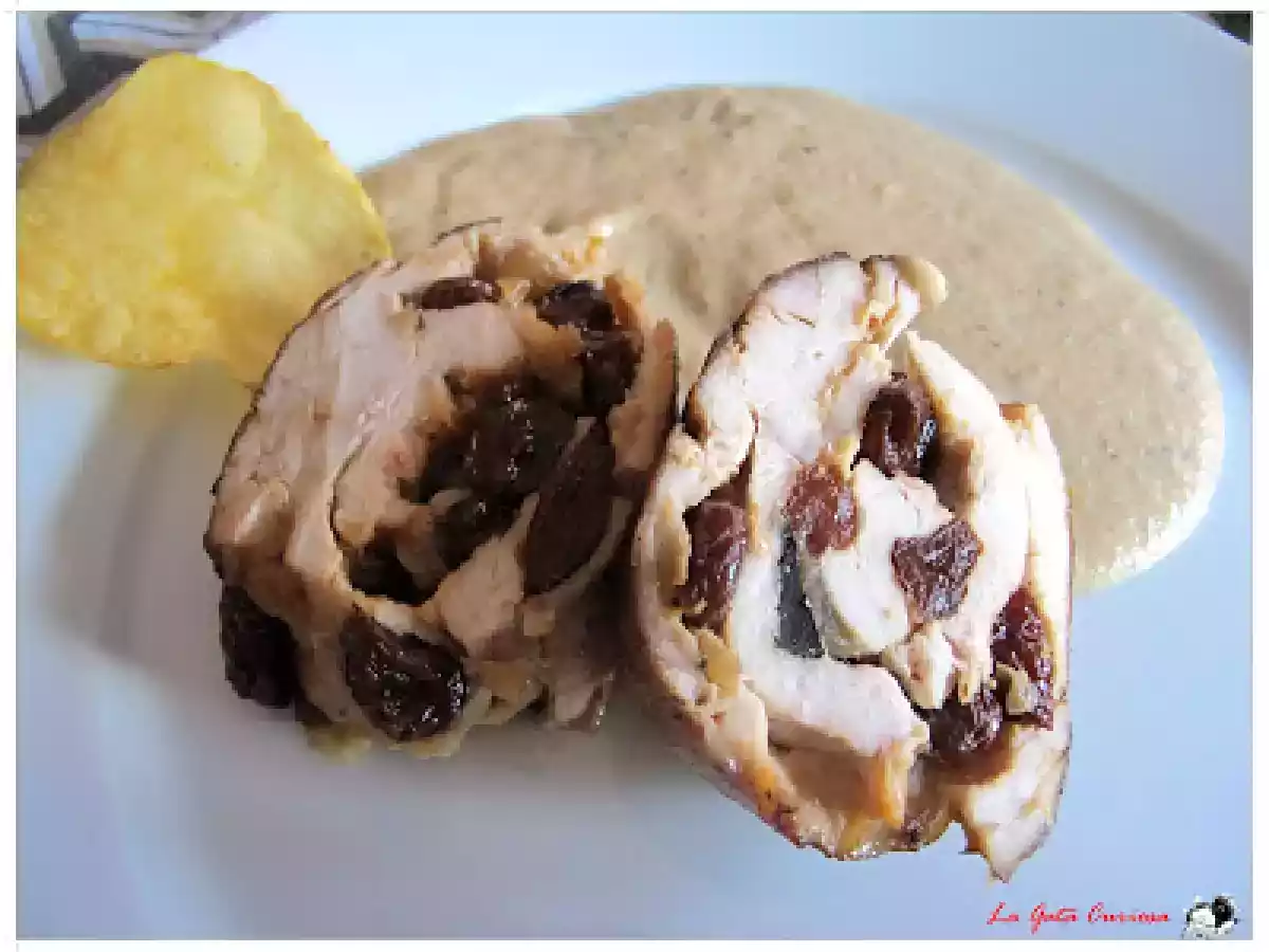 PECHUGA DE POLLO TRUFADA CON SALSA DE MANZANA - foto 2