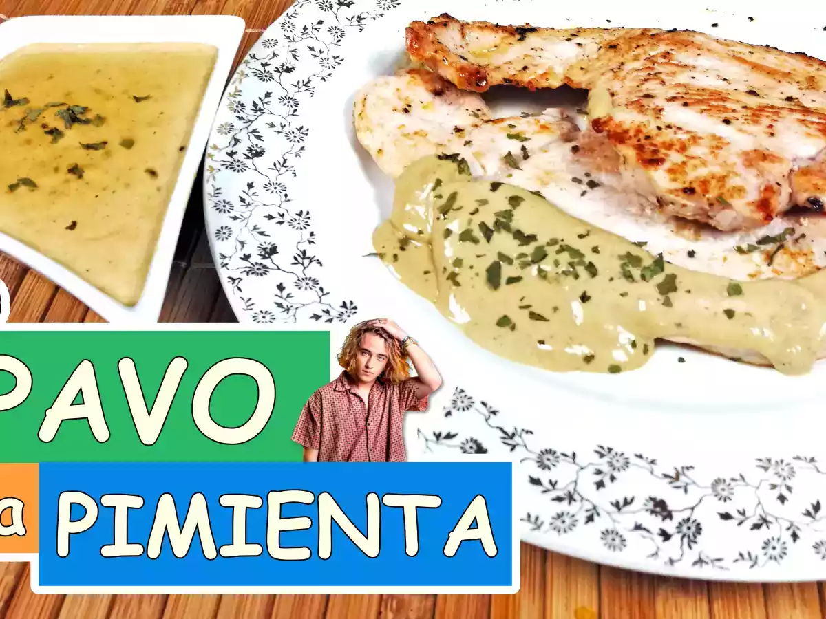 Pechugas de pavo con salsa a la pimienta