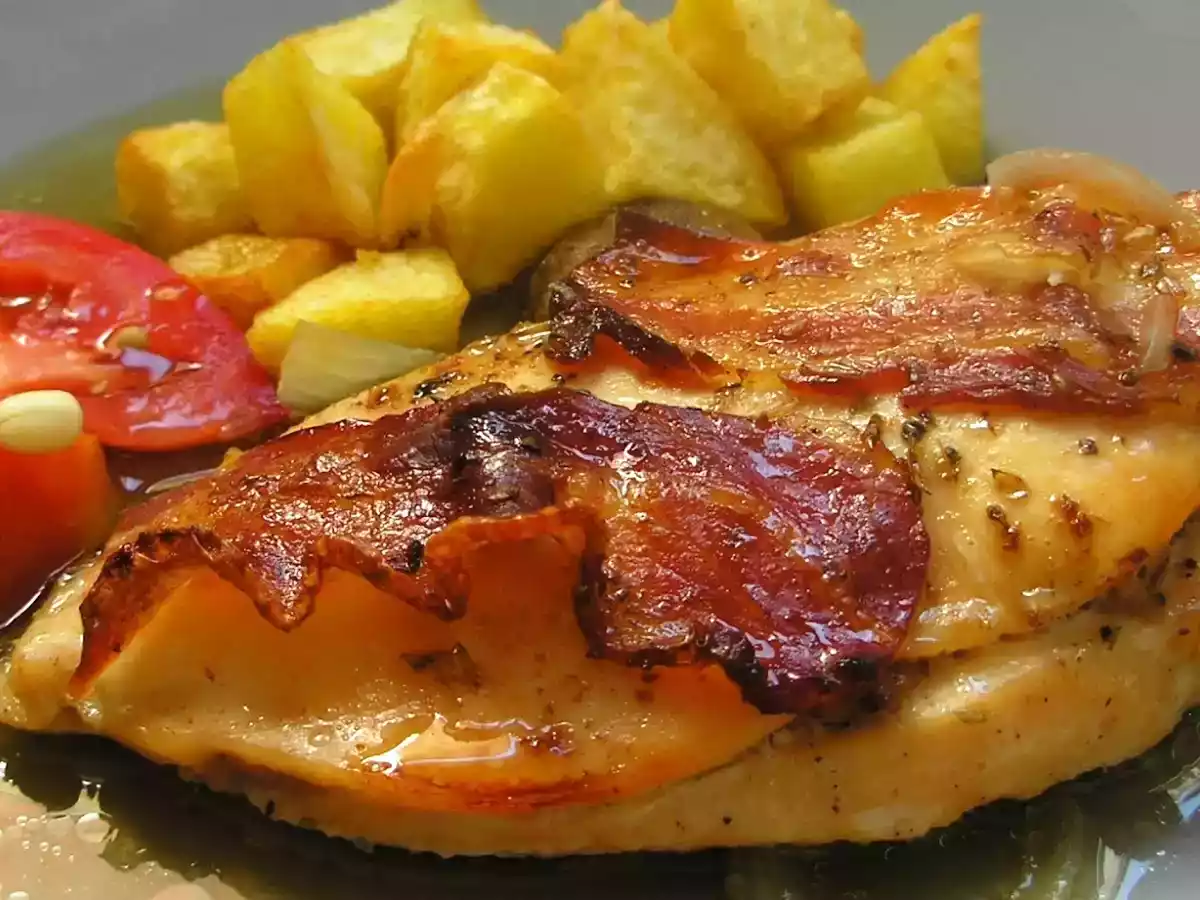 Pechugas de Pollo al Horno, rellenas de paté