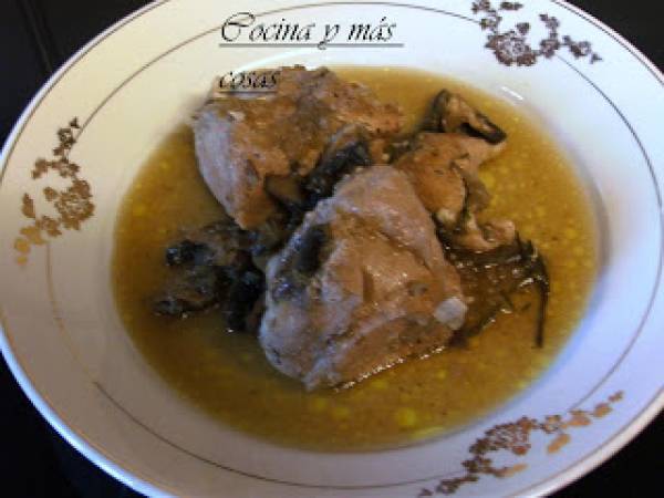 Pechugas de pollo al vino tinto y coñac (olla gmc)