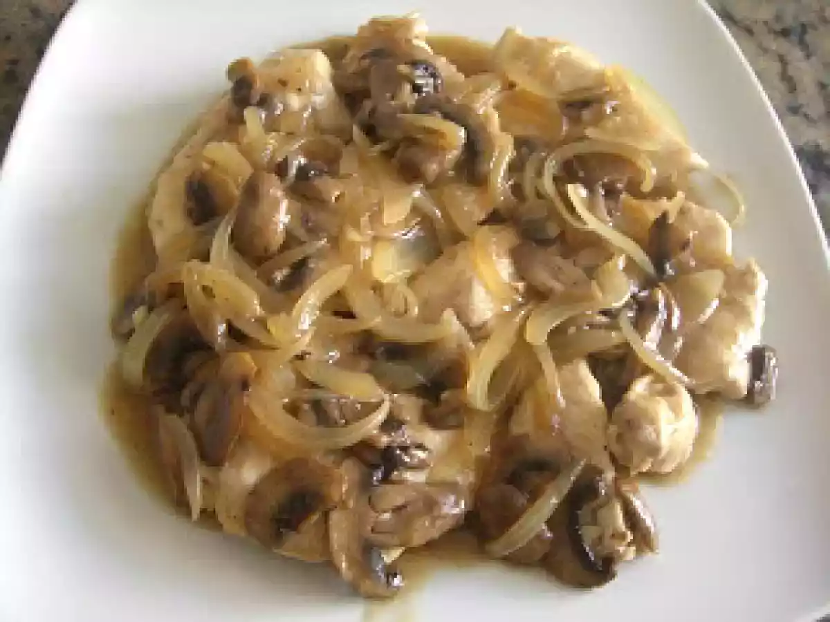 Pechugas de pollo con salsa de champiñones