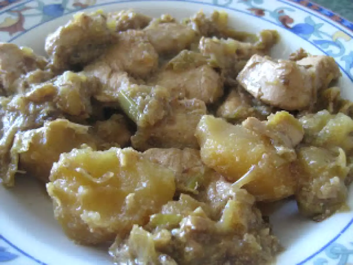 Pechugas de pollo con salsa de puerros