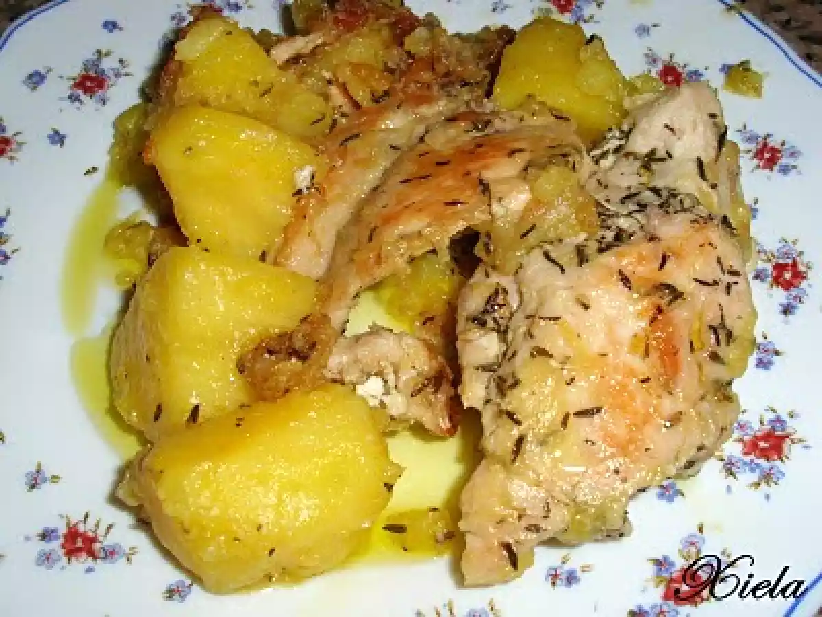 Pechugas de pollo con tomillo.