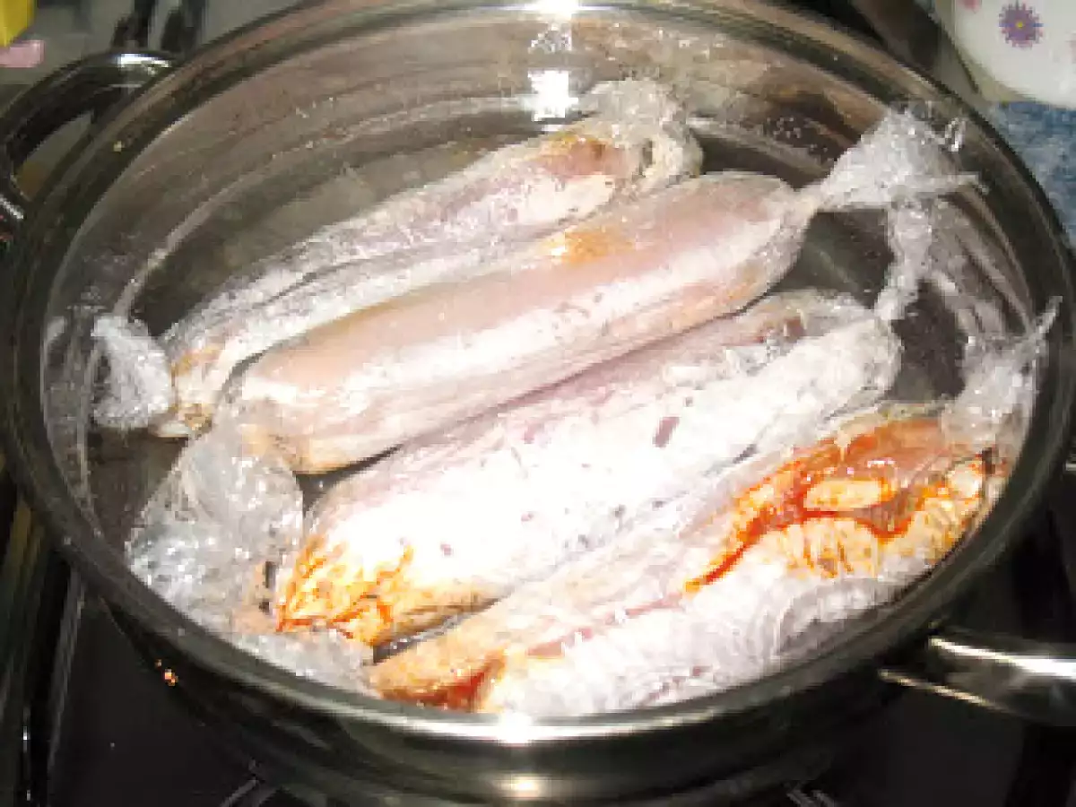 Pechugas de pollo rellenas de morcilla y pimientos del cristal - foto 12