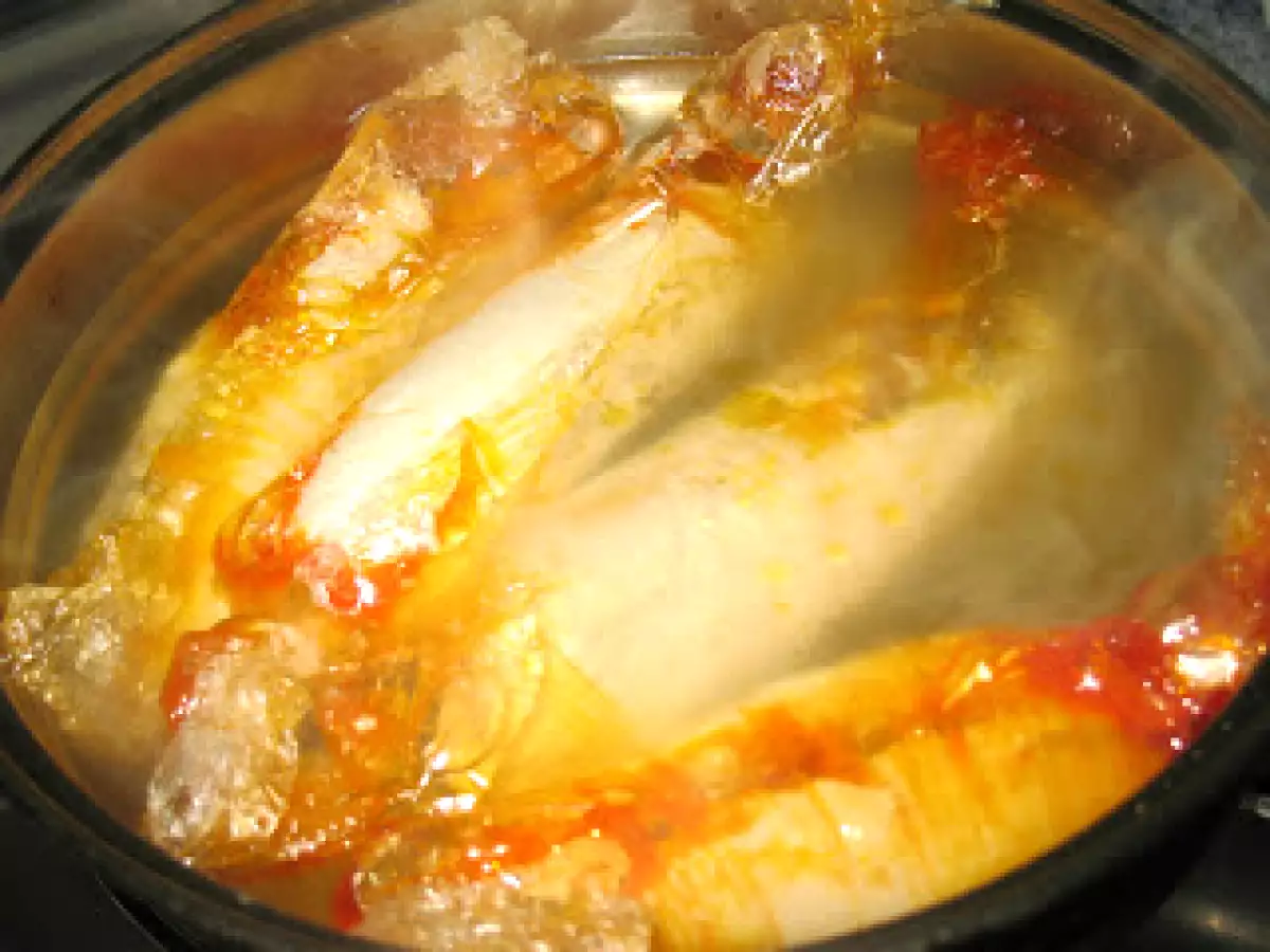 Pechugas de pollo rellenas de morcilla y pimientos del cristal - foto 13