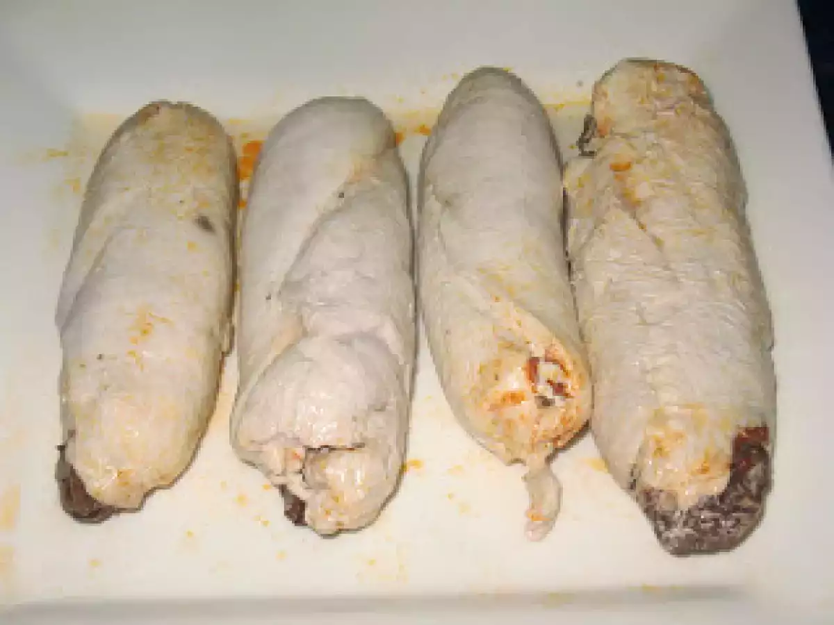 Pechugas de pollo rellenas de morcilla y pimientos del cristal - foto 16