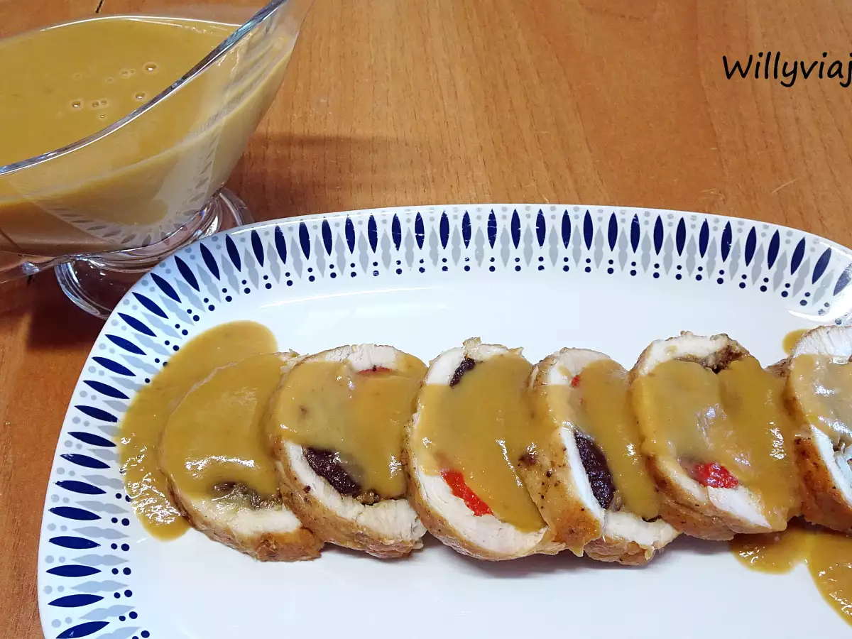 Pechugas rellenas con salsa de castañas - foto 2