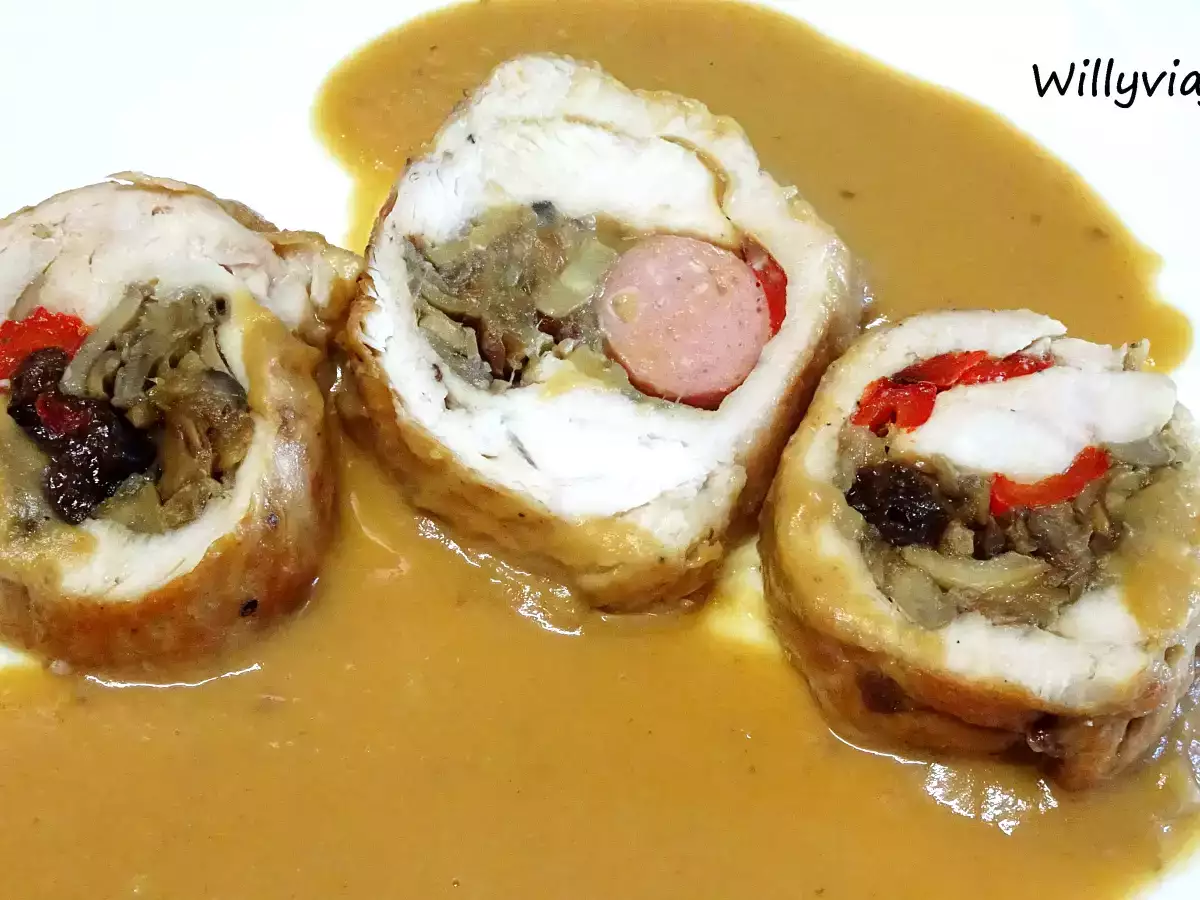 Pechugas rellenas con salsa de castañas - foto 3