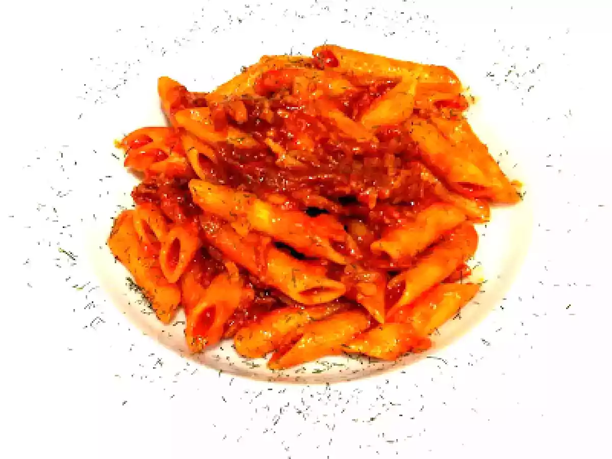 Penne Rigate con Hilos de Chorizo y Jamón Espuña y Premio